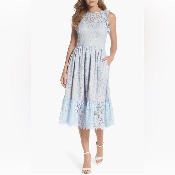 Eliza J Ruffle Lace Dress - Picture 4 of 11